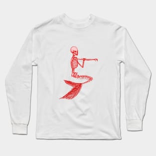 ROSE BATHING MERMAID SKELETON Long Sleeve T-Shirt